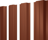 Штакетник П-образный A с прямым резом Grand Line 0,5 Сатин матовый RAL 8004 терракота Центр Кровли