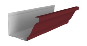 Желоб прямоугольный Vortex в2 130мм 3м RAL 3005 красное вино Центр Кровли