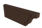 Заглушка желоба левая Vortex Проект 210мм RAL 8017 шоколад Центр Кровли