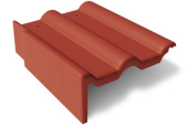 Боковая цементно-песчаная черепица Braas Франкфуртская левая, вишня Центр Кровли
