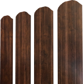 Штакетник Twin XL фигурный Grand Line 0,45 Print-Double Premium Cherry Wood Dark F Центр Кровли