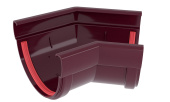 Угол желоба 135 град. Дизайн 135 ПВХ Grand Line бордо (RAL 3005) Центр Кровли