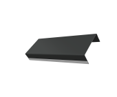 Ламель обратная стартовая/финишная забора жалюзи Техас 53мм для калиток и ворот (с заполнением ламелями 125) Grand Line 0,5 Rooftop Бархат RAL 7016 антрацитово-серый Центр Кровли