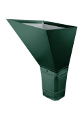 Воронка водосборная прямоугольная Vortex в1 127мм RAL 6005 Центр Кровли