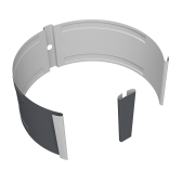 Крепление трубы круглой на кирпич Vortex Проект 146мм RAL 7024 мокрый асфальт Центр Кровли