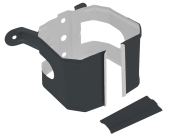 Крепление трубы для гофры на дерево Vortex в2 матовый RAL 7024 мокрый асфальт Центр Кровли