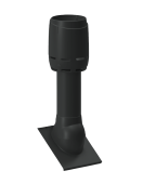 Дефлектор вытяжной вентиляции для плоской черепицы (h 700 мм, d 160 мм) Тевива, Эво, Ревива графит Центр Кровли