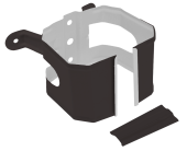 Крепление трубы для гофры на дерево Vortex в2 матовый RR 32 темно-коричневый Центр Кровли