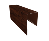 Планка П-образная заборная 17 Grand Line 0,45 Принт Элит Бразильская вишня TwinColor (3м) Центр Кровли