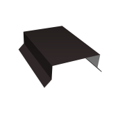 Парапетная крышка прямая 125мм Grand Line 0,45 Drap ТХ RAL 9005 черный (2м) Центр Кровли