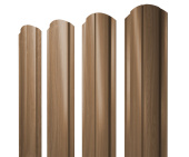 Штакетник Полукруглый Slim фигурный 0,45 Print Elite Honey Wood TwinColor Центр Кровли