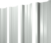 Штакетник П-образный B с прямым резом Grand Line 0,45 PE-Double RAL 9003 сигнальный белый Центр Кровли