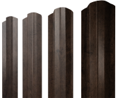 Штакетник М-образный B фигурный 0,45 Print Elite Antique Wood TwinColor Центр Кровли