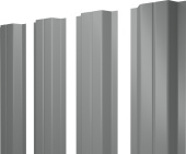 Штакетник П-образный A с прямым резом Grand Line 0,5 Сатин RAL 9006 бело-алюминиевый Центр Кровли