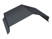 Парапетная крышка угольная 250мм Grand Line 0,45 ПЭ двухсторонний с пленкой RAL 7024 мокрый асфальт (2м) Центр Кровли