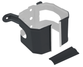 Крепление трубы для гофры на дерево Vortex в2 RAL 7024 мокрый асфальт Центр Кровли