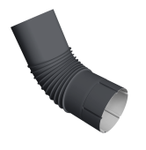 Колено трубы Vortex Проект 146мм RAL 7024 мокрый асфальт Центр Кровли