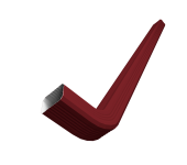 Труба гофрированная Vortex в2 76х102х3000мм с коленом RAL 3005 красное вино Центр Кровли