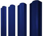 Штакетник М-образный В фигурный 0,45 PE RAL 5002 ультрамариново-синий Центр Кровли
