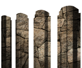 Штакетник П-образный А фигурный 0,45 Print Elite King Stone TwinColor Центр Кровли