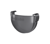 Заглушка желоба Дизайн 135 ПВХ Grand Line графит (RAL 7024) Центр Кровли