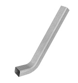 Труба гофрированная Vortex в2 76х102х1000мм с коленом Zn Центр Кровли