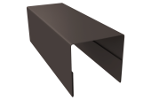 Планка П-образная заборная 20 Grand Line 0,45 Drap ТХ двухсторонний RR 32 темно-коричневый (2м) Центр Кровли