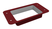 Приемник воды прямоугольный Vortex в2 RAL 3005 красное вино Центр Кровли