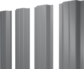 Штакетник П-образный A с прямым резом Grand Line 0,45 Drap RAL 7004 сигнальный серый Центр Кровли
