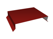 Парапетная крышка прямая 250мм Grand Line 0,5 Сатин с пленкой RAL 3011 коричнево-красный (2,5м) Центр Кровли
