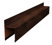 Планка опорная составная внешняя для забора жалюзи Palermo 0,45 Print Elite Cherry Wood TwinColor (2,5м) Центр Кровли