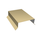 Парапетная крышка прямая 100мм Grand Line 0,45 ПЭ с пленкой RAL 1014 слоновая кость (2,5м) Центр Кровли
