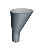 Воронка водосборная круглая &Oslash;90 Vortex Микс RAL 7024 мокрый асфальт Центр Кровли