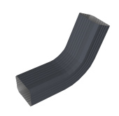 Колено стока гофрированное Vortex в2 матовый 76х102мм RAL 7024 мокрый асфальт Центр Кровли