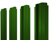 Штакетник П-образный B фигурный 0,45 PE RAL 6002 лиственно-зеленый Центр Кровли
