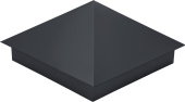 Колпак на столб 390х390мм 0,4 PE с пленкой RAL 7024 мокрый асфальт Центр Кровли