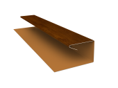 Планка П-образная завершающая сложная (КД) 0,4 Print Premium Golden Wood Intense FTC (2м) Центр Кровли