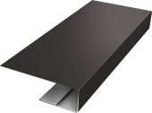 J-Профиль 12мм Grand Line 0,5 GreenCoat Pural БТ матовый RR 32 темно-коричневый (RAL 8019 серо-коричневый) (3м) Центр Кровли