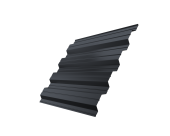 Профнастил НС44A Grand Line 0,5 PurLite Matt RAL 7024 мокрый асфальт Центр Кровли