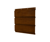 Софит металлический без перфорации 0,45 Print-Double Premium с пленкой Golden Wood Intense F Центр Кровли