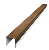 Планка вертикальная обратная для забора жалюзи Palermo 0,45 Print Premium Pine Wood Fresh (2м) Центр Кровли