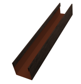 Стойка жалюзи Milan Slim 0,45 Print-double Elite Antique Wood (3м) Центр Кровли