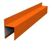 Планка опорная составная внешняя для забора жалюзи Palermo 0,45 PE RAL 2004 оранжевый (3м) Центр Кровли