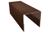 Планка П-образная заборная 20 Grand Line 0,45 Принт Элит Шоколадное дерево TwinColor (2м) Центр Кровли