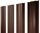 Штакетник М-образный В с прямым резом 0,45 Print Elite Choco Wood TwinColor Центр Кровли