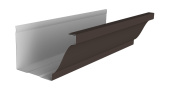 Желоб прямоугольный Vortex в2 130мм 3м RR 32 темно-коричневый Центр Кровли
