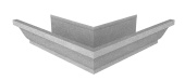 Угол желоба со сварным швом наружный Vortex в2 130мм Zn Центр Кровли