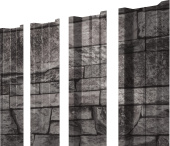 Штакетник П-образный B с прямым резом Grand Line 0,45 Print Elite Fine Stone TwinColor Центр Кровли