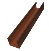 Стойка жалюзи Milan Slim 0,45 Print Premium Cherry Wood Dark FTC (2м) Центр Кровли