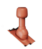 Дефлектор скатный для волновой черепицы (h 500мм, d 110мм) Франкфуртская, Таунус красный Центр Кровли